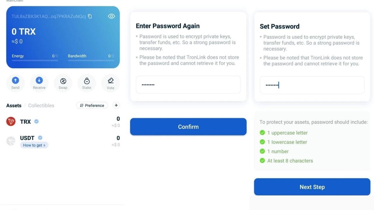 کیف پول ترون لینک