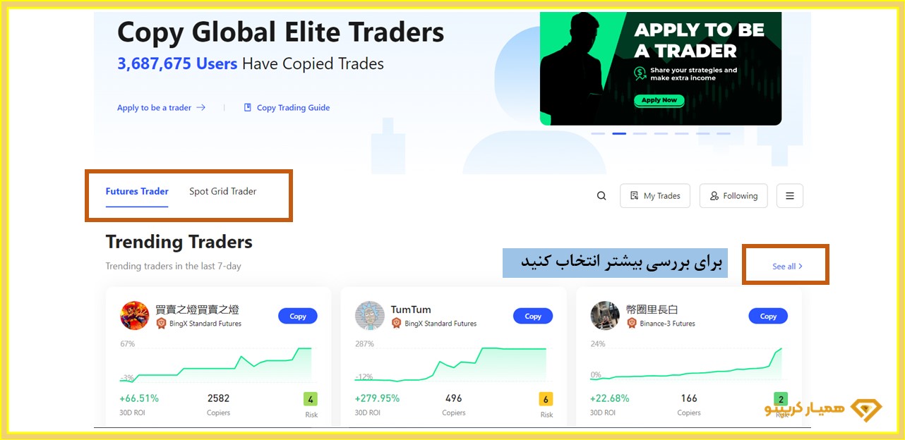 آموزش صرافی bingx