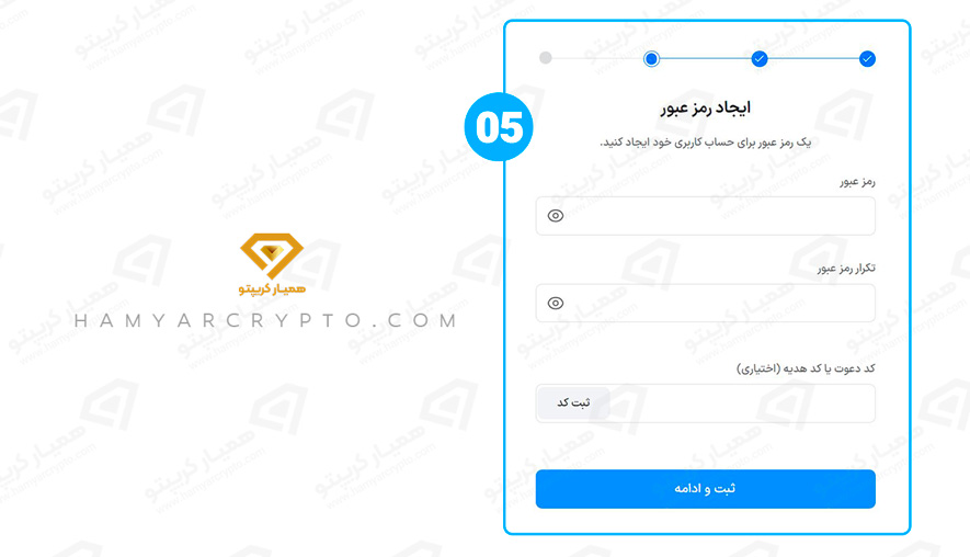 ثبت نام در صرافی بیت 24